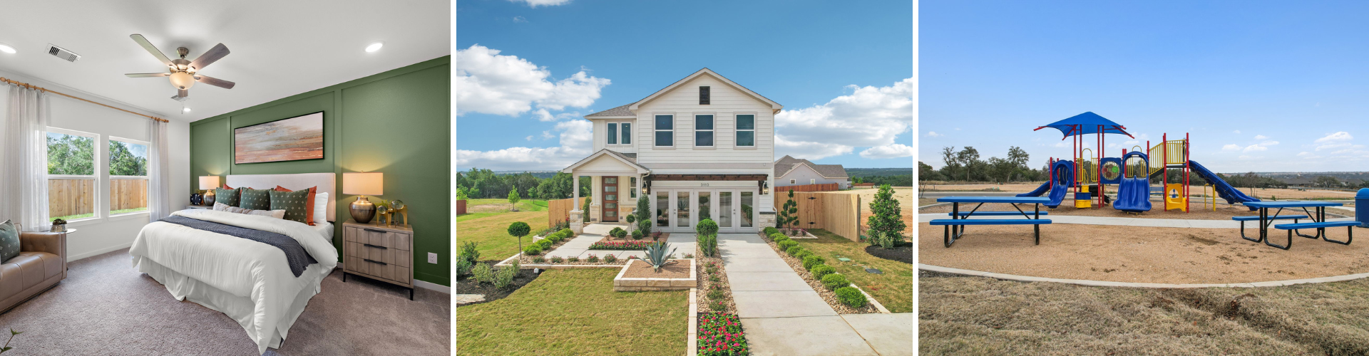 A collage of a house.