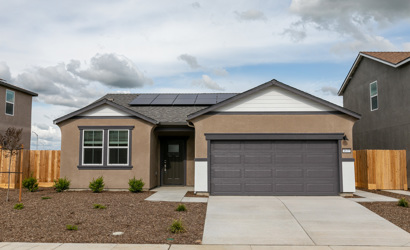 A house with a garage.