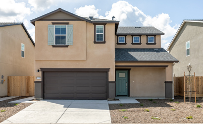 A house with a garage.