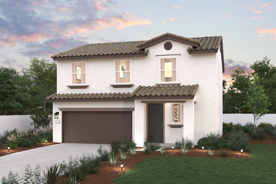 A house with a garage.