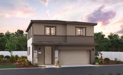 A house with a garage.