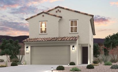 A house with a garage.