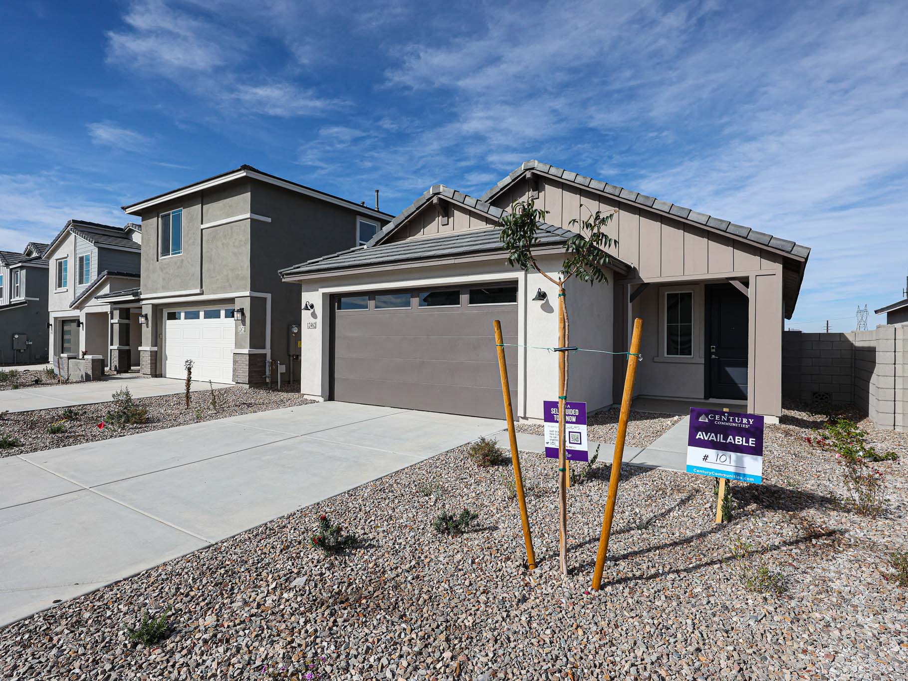 A row of houses.