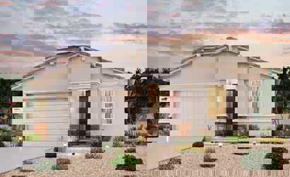 A house with a driveway.