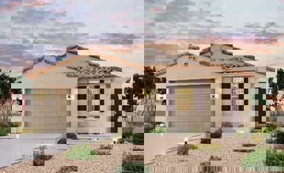A house with a garage.