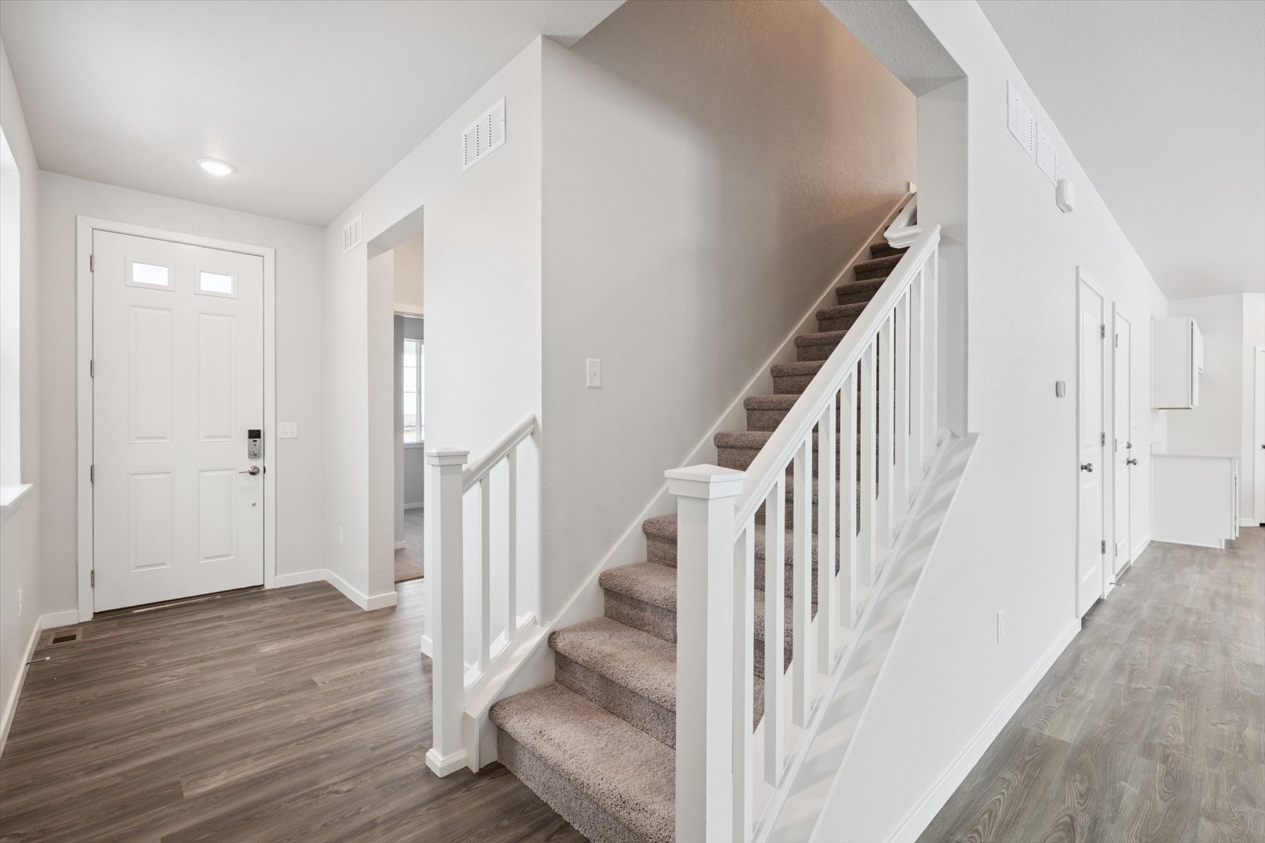 A staircase in a house.