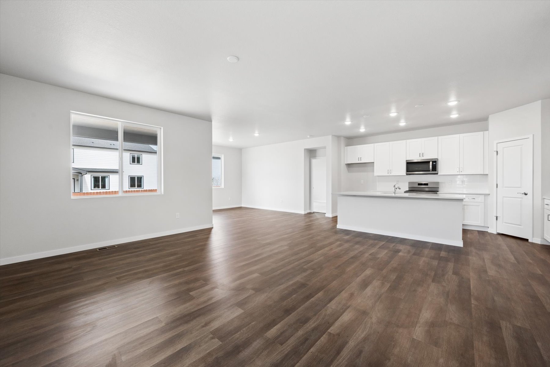 A large empty kitchen.
