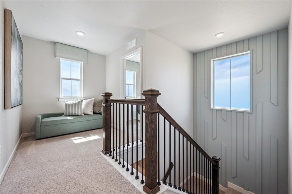 A staircase in a house.