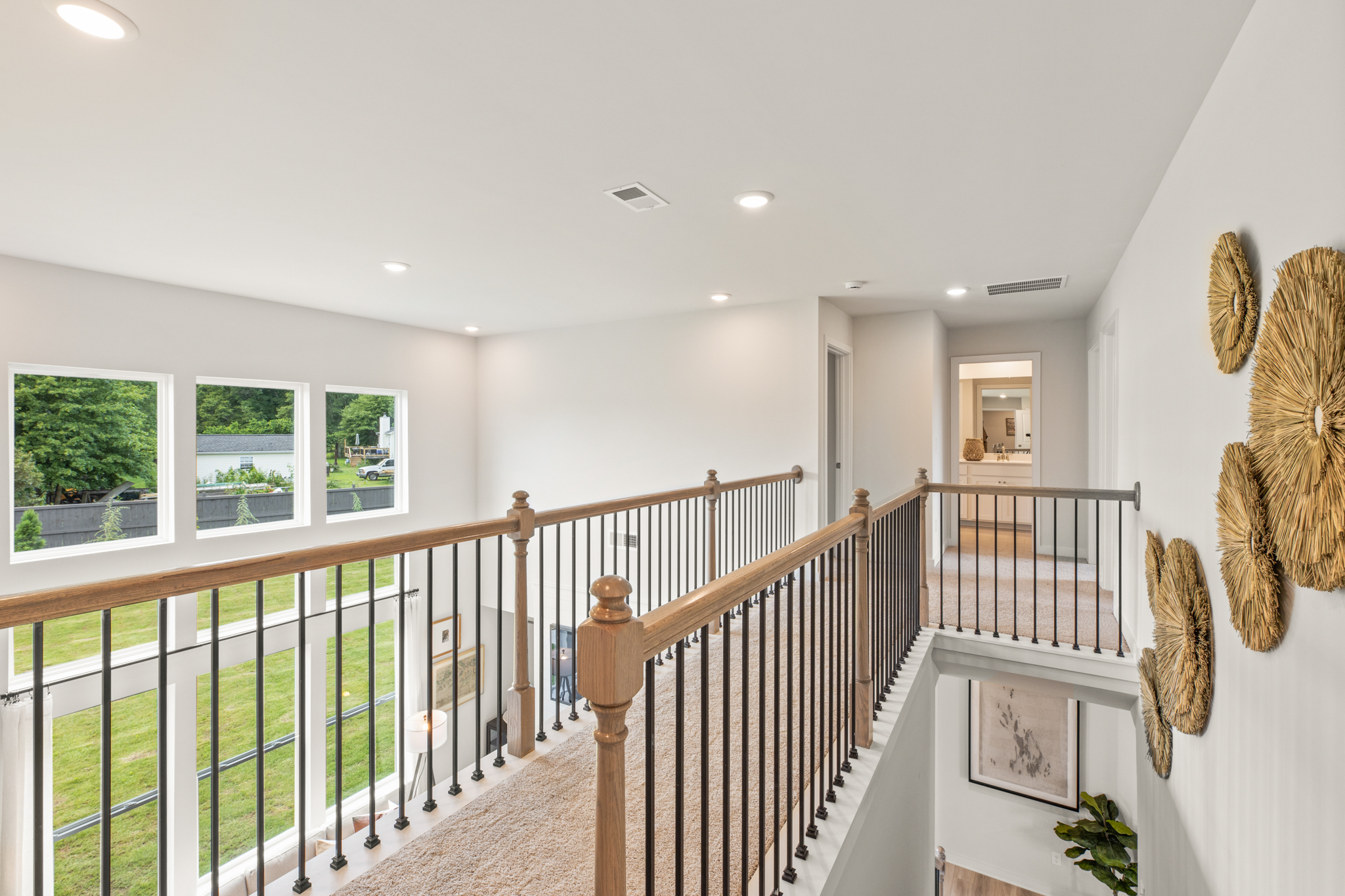 A staircase in a house.