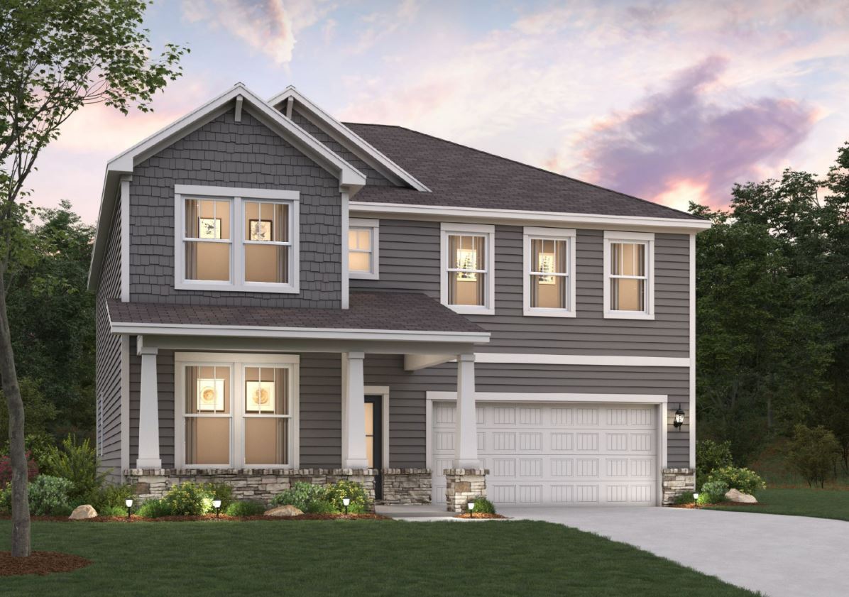 A house with a garage.