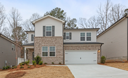 A house with a garage.
