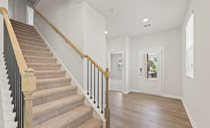 A staircase in a house.