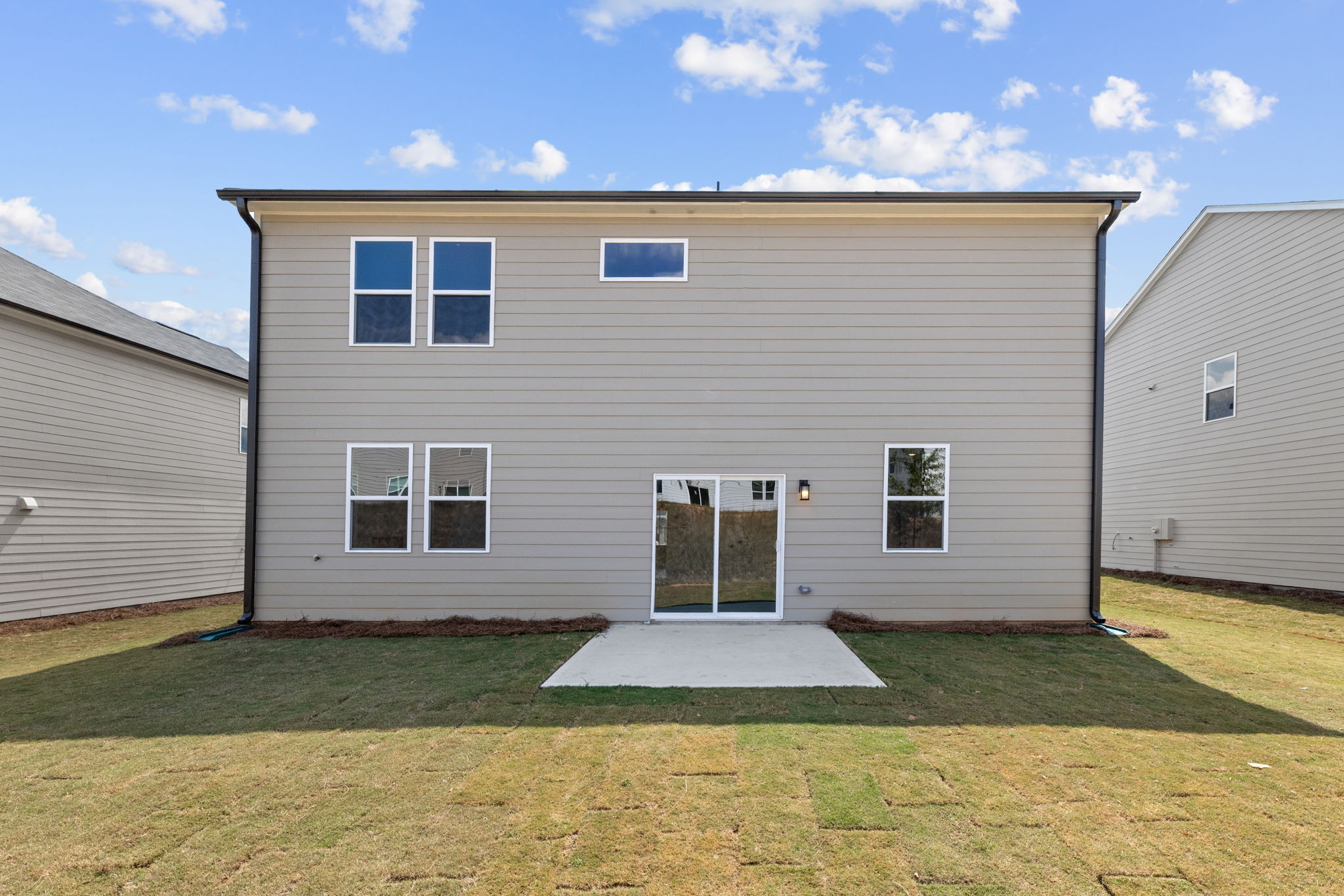 A house with a garage.