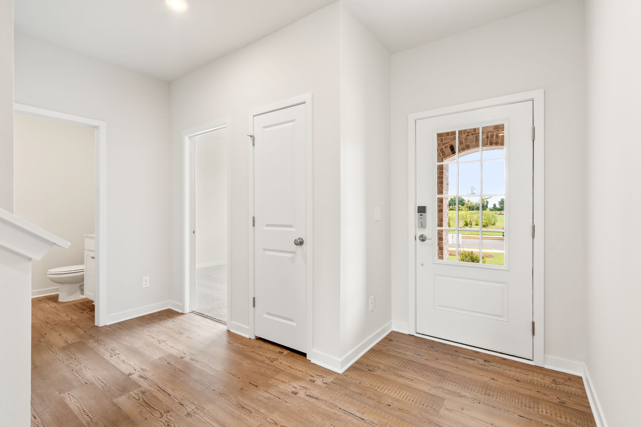 A room with white doors.