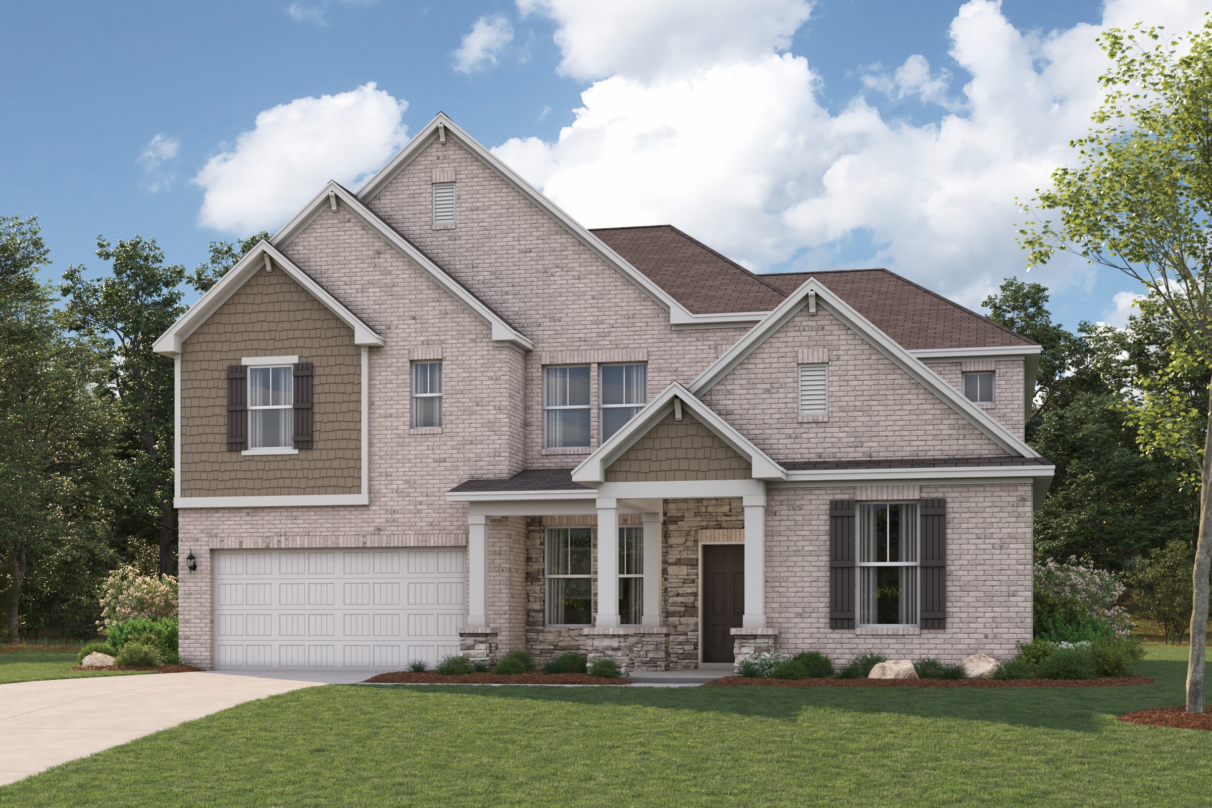 A house with a garage.