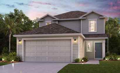 A house with a garage.