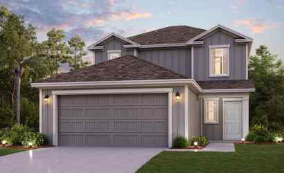 A house with a garage.
