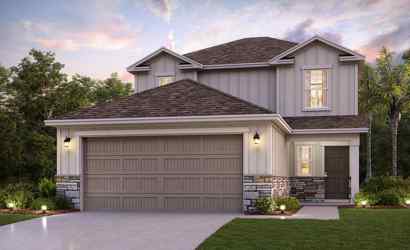 A house with a garage.