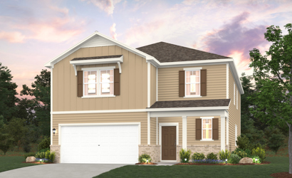 A house with a garage.