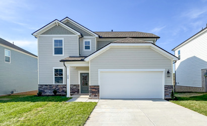 A house with a garage.