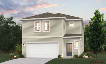 A house with a garage.