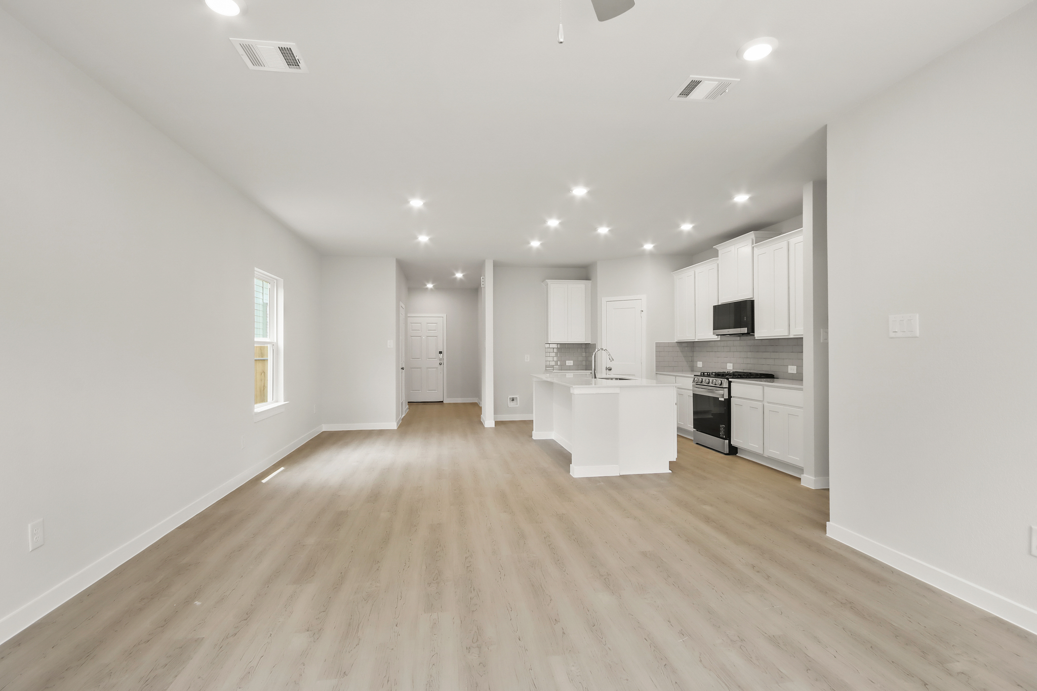 A large empty kitchen.