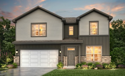 A house with a garage.