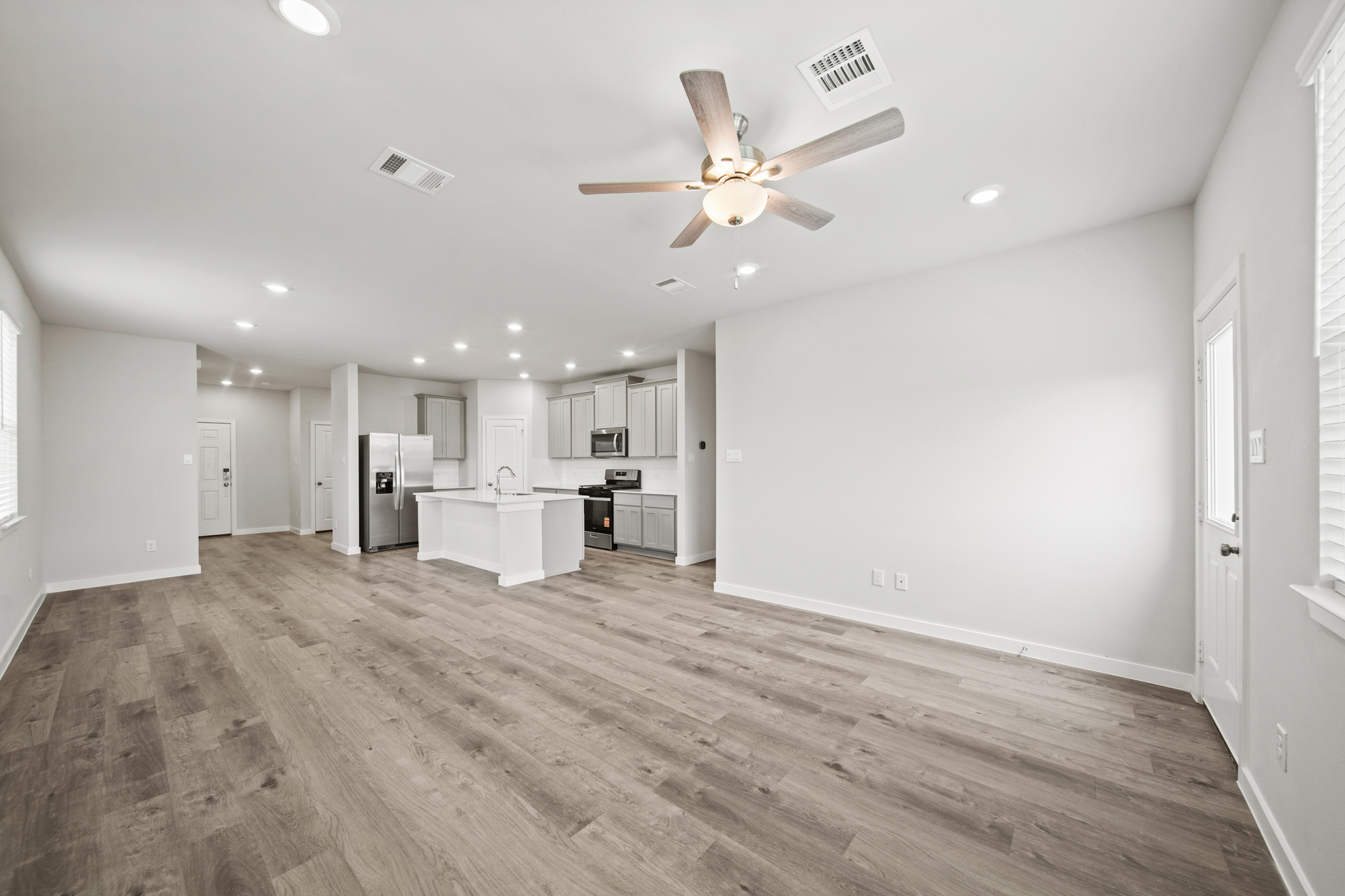 A large empty kitchen.