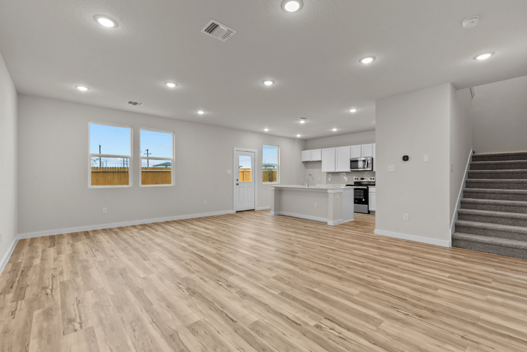A large empty kitchen.
