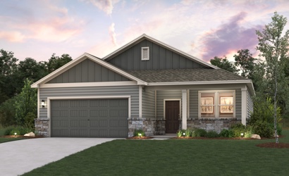 A house with a garage.