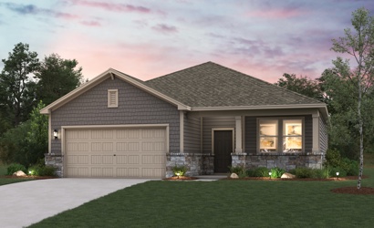 A house with a garage.