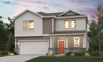 A house with a garage.