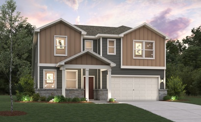 A house with a garage.