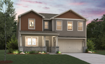 A house with a garage.