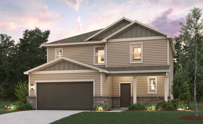 A house with a garage.
