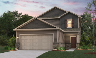 A house with a garage.