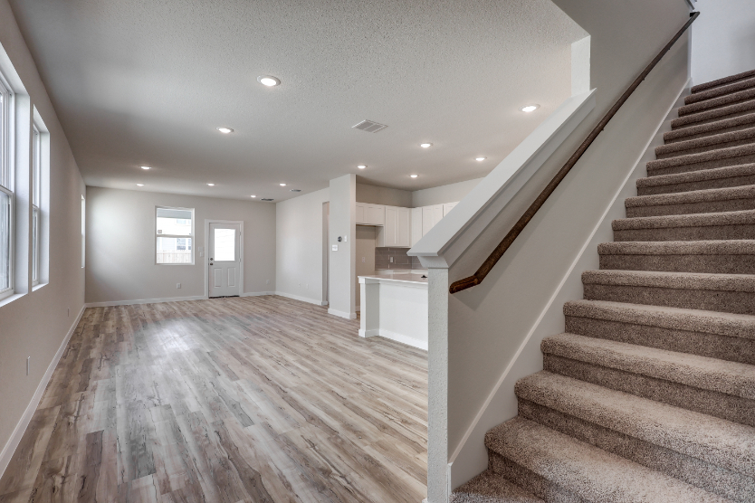 A large empty house.
