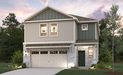 A house with a garage.