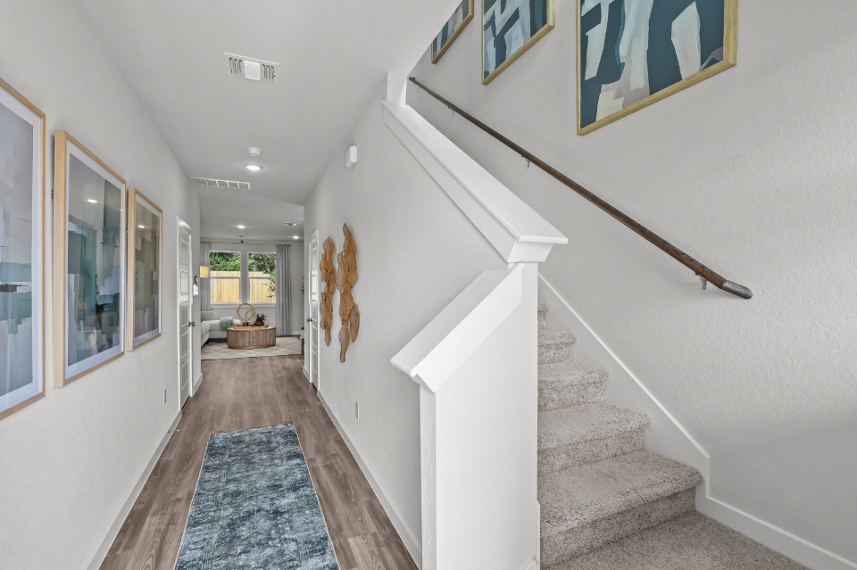 A staircase in a house.