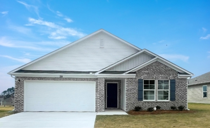 A house with a garage.