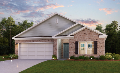 A house with a garage.