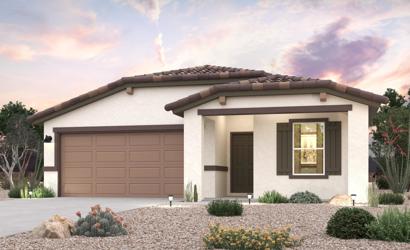 A house with a garage and a driveway.