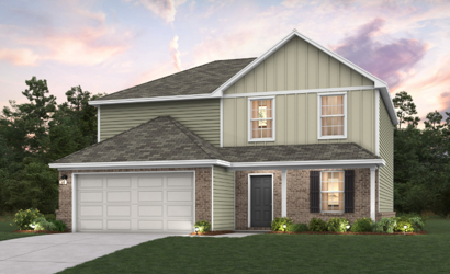 A house with a garage.