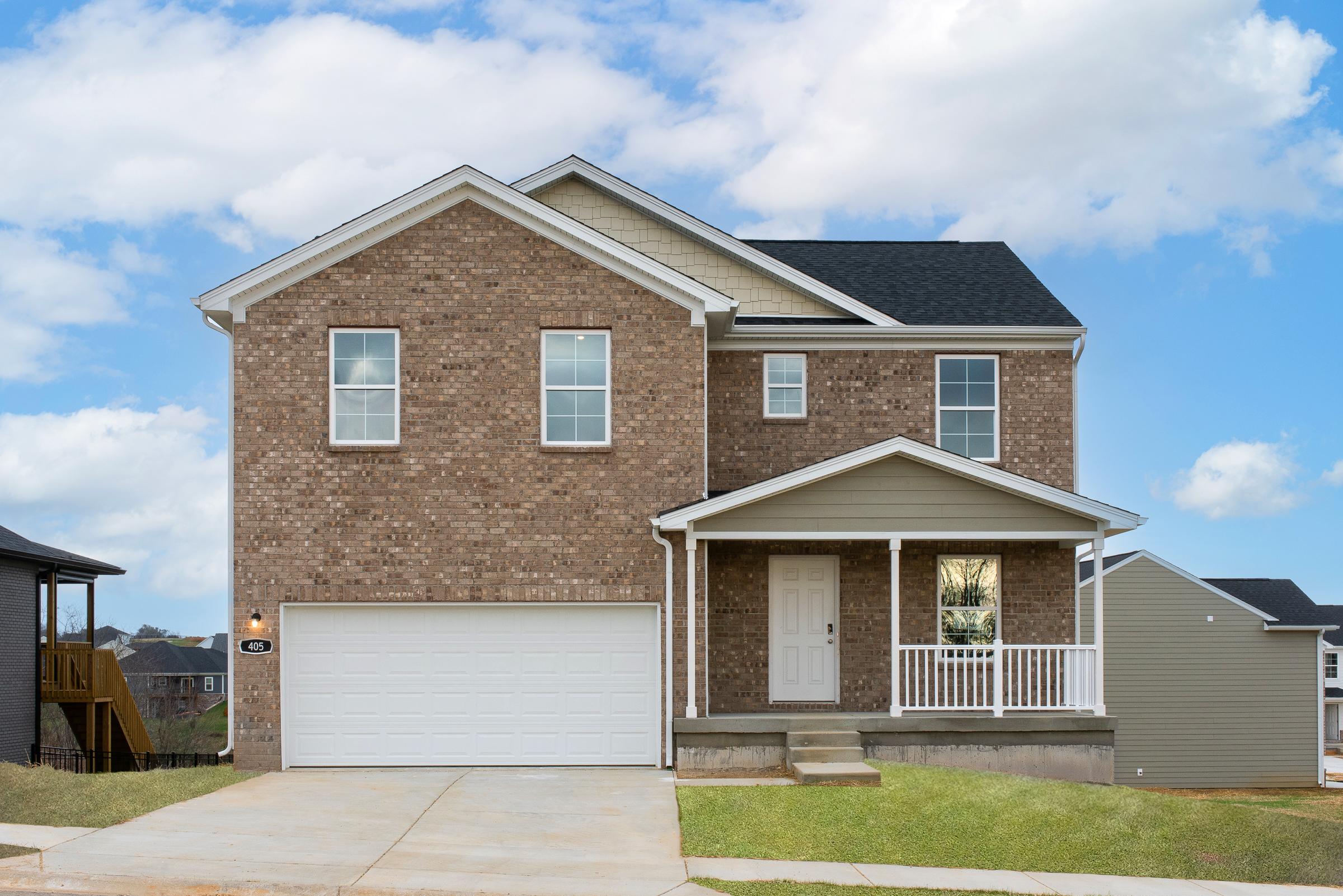 A house with a garage.
