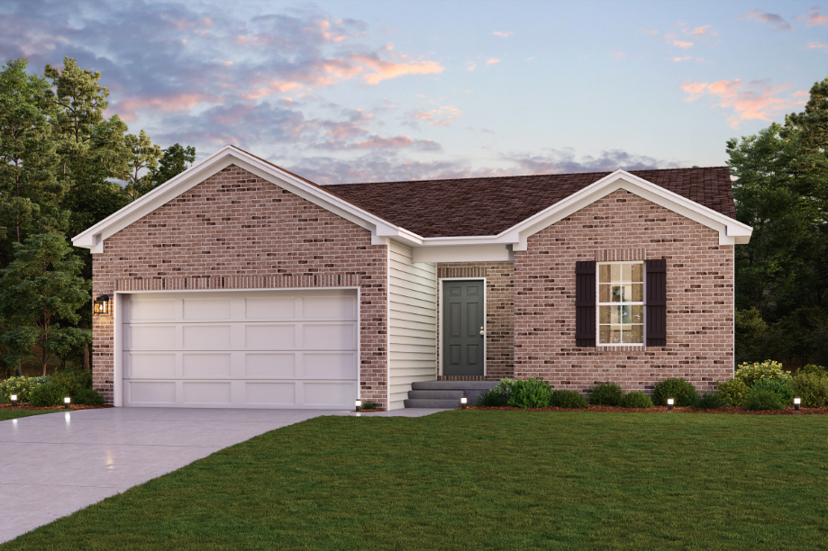 A house with a garage.