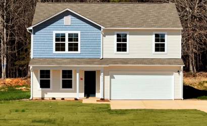 A house with a garage.