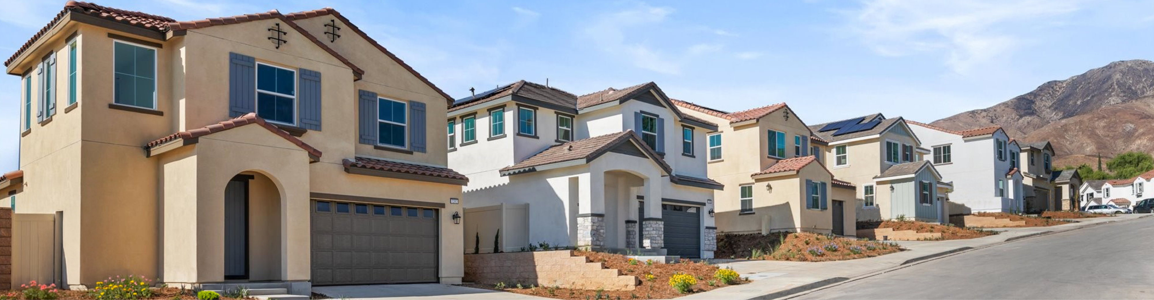 A row of houses.